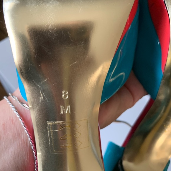 Bebe trim color platform high heels size 8 - Picture 8 of 9